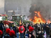 Полиция применила слезоточивый газ против протестующих в Брюсселе