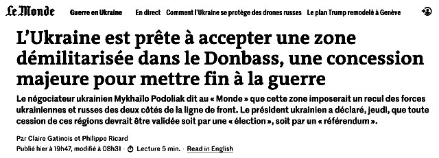 Киев готов согласиться на вывод украинских войск из Донбасса, заявил Le Monde советник Офиса президента Михаил Подоляк Киев готов согласиться на вывод украинских войск из Донбасса, заявил Le Monde советник Офиса президента Михаил Подоляк