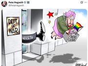 Министр войны США Хегсет опубликовал карикатуру Министр войны США Хегсет опубликовал карикатуру