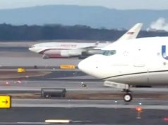 Российский правительственный борт Ил-96 был замечен сегодня в Международном аэропорту Вашингтон Даллес (штат Вирджиния) Российский правительственный борт Ил-96 был замечен сегодня в Международном аэропорту Вашингтон Даллес (штат Вирджиния)