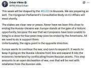 Виктор Орбан заявил, что Евросоюз стремится не только продолжать войну в Украине, но и расширить её, в то время как США пытаются добиться её завершения Виктор Орбан заявил, что Евросоюз стремится не только продолжать войну в Украине, но и расширить её, в то время как США пытаются добиться её завершения