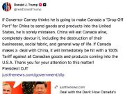 Дональд Трамп угрожает Канаде 100% пошлинами Дональд Трамп угрожает Канаде 100% пошлинами