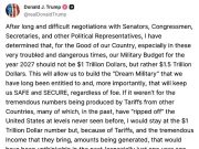 Трамп предложил радикально увеличить военный бюджет США — с 901 млрд долл. в текущем году до 1,5 трлн в следующем Трамп предложил радикально увеличить военный бюджет США - с 901 млрд долл. в текущем году до 1,5 трлн в следующем