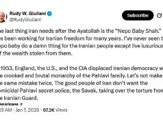Руди Джулиани: «Не повторяйте прошлых ошибок, народ Ирана не хочет Пехлеви!» Руди Джулиани: «Не повторяйте прошлых ошибок, народ Ирана не хочет Пехлеви!»