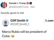 Дональд Трамп назвал «отличной идеей», чтобы госсекретарь США Рубио стал президентом Кубы Дональд Трамп назвал «отличной идеей», чтобы госсекретарь США Рубио стал президентом Кубы