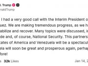 Лидеры США и Венесуэлы провели первый официальный разговор Лидеры США и Венесуэлы провели первый официальный разговор