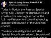 «Мы воодушевлены». Уиткофф заявил, что переговоры с Дмитриевым были «продуктивные и конструктивные» "Мы воодушевлены". Уиткофф заявил, что переговоры с Дмитриевым были "продуктивные и конструктивные"