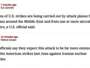 New York Times публикует подробности американского участия в ударах по Ирану New York Times публикует подробности американского участия в ударах по Ирану