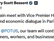 Скотт Бессент подтвердил проведение нового раунда торгово-экономических переговоров с Китаем о которых ранее сообщали журналисты Скотт Бессент подтвердил проведение нового раунда торгово-экономических переговоров с Китаем о которых ранее сообщали журналисты