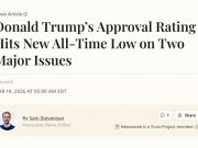 Рейтинг одобрения Трампа в вопросах экономики и стоимости жизни упал до нового исторического минимума Рейтинг одобрения Трампа в вопросах экономики и стоимости жизни упал до нового исторического минимума