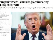 США серьёзно рассматривают выход из НАТО — Трамп США серьёзно рассматривают выход из НАТО — Трамп