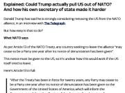 Трамп заявил, что он «абсолютно» точно рассматривает возможность выхода Штатов из НАТО Трамп заявил, что он «абсолютно» точно рассматривает возможность выхода Штатов из НАТО