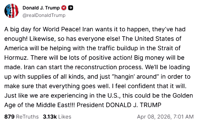 Дональд Трамп объявил о наступлении «золотого века» на Ближнем востоке Дональд Трамп объявил о наступлении «золотого века» на Ближнем востоке