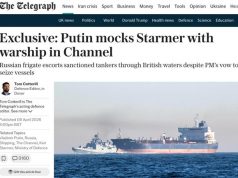 Российский фрегат «Адмирал Григорович» вчера сопроводил два подсанкционных танкера через Ла-Манш, сообщает The Guardian Российский фрегат «Адмирал Григорович» вчера сопроводил два подсанкционных танкера через Ла-Манш, сообщает The Guardian