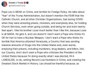 Трамп раскритиковал папу Римского Льва за его позицию по Ирану Трамп раскритиковал папу Римского Льва за его позицию по Ирану