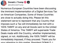 Дональд Трамп пригрозил европейским странам 100%-ными пошлинами Дональд Трамп пригрозил европейским странам 100%-ными пошлинами