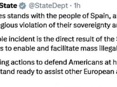Испания виновата сама: Госдепартамент США заявил, что наплыв нелегальных мигрантов в Сеуту стал прямым следствием безответственной политики Мадрида Испания виновата сама: Госдепартамент США заявил, что наплыв нелегальных мигрантов в Сеуту стал прямым следствием безответственной политики Мадрида