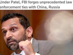 Reuters: ФБР под руководством Пателя налаживает беспрецедентные связи с правоохранительными органами Китая и России Reuters: ФБР под руководством Пателя налаживает беспрецедентные связи с правоохранительными органами Китая и России