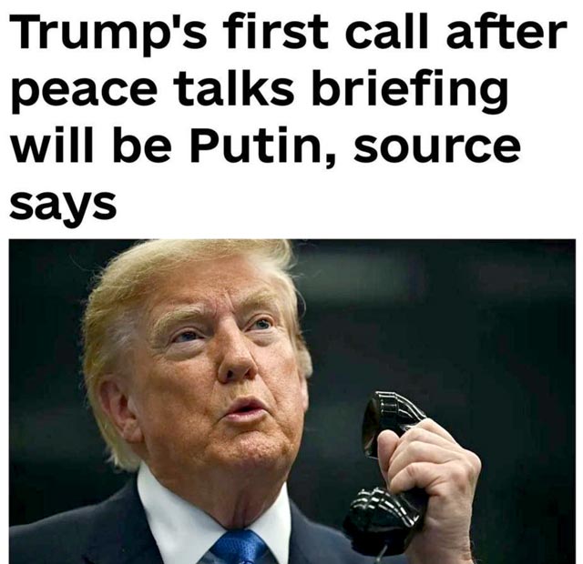 Трамп после доклада Уиткоффа и Кушнера о переговорах в Москве и Киеве сначала позвонит Путину, а затем Зеленскому Трамп после доклада Уиткоффа и Кушнера о переговорах в Москве и Киеве сначала позвонит Путину, а затем Зеленскому