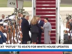 Трамп у самолета встретил Си Цзиньпина, прилетевшего в США с визитом Трамп у самолета встретил Си Цзиньпина, прилетевшего в США с визитом