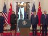 Президент США Дональд Трамп торжественно встречает председателя КНР Си Цзиньпина в Белом Доме Президент США Дональд Трамп торжественно встречает председателя КНР Си Цзиньпина в Белом Доме