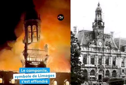 Во французском Лиможе протестующие подожгли историческое здание мэрии Во французском Лиможе протестующие подожгли историческое здание мэрии