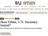 The Wall Street Journal пишет, что Белый дом предложил Орбану выдвинуться на пост генсекретаря ООН The Wall Street Journal пишет, что Белый дом предложил Орбану выдвинуться на пост генсекретаря ООН