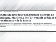 Марин Ле Пен обещает сделать Францию «страной мира», сообщает Le Monde Марин Ле Пен обещает сделать Францию «страной мира», сообщает Le Monde