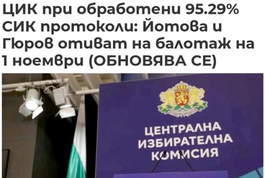 На президентских выборах в Болгарии лидирует сторонница диалога с Россией Илияна Йотова На президентских выборах в Болгарии лидирует сторонница диалога с Россией Илияна Йотова